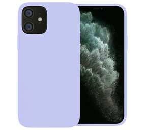 Ceezs iPhone 12 hoesje siliconen Lavendel