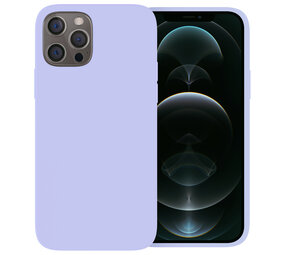 Ceezs iPhone 12 Pro Max hoesje siliconen Lavendel