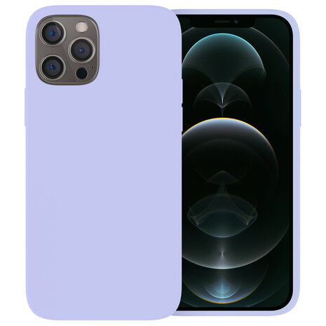 Ceezs Ceezs iPhone 12 Pro Max hoesje siliconen Lavendel