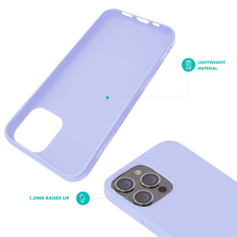Ceezs Ceezs iPhone 13 Pro Max hoesje siliconen (violet)
