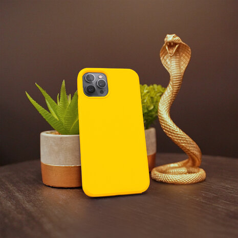 Ceezs Ceezs iPhone Xr hoesje siliconen Geel