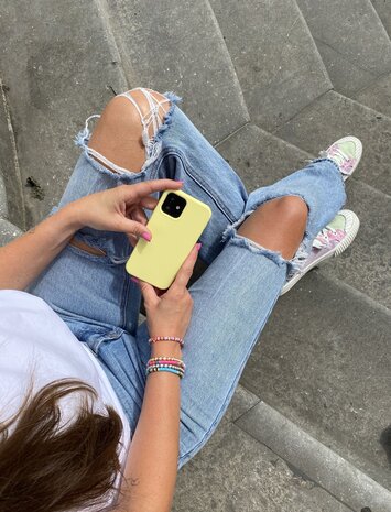 Ceezs Ceezs Pantone siliconen hoesje iPhone Xs Max (geel)