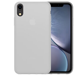 Ceezs iPhone Xr hoesje siliconen Matte Transparant