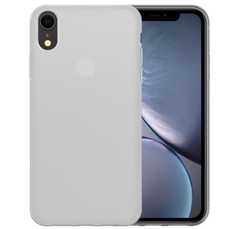 Ceezs Ceezs iPhone Xr hoesje siliconen Matte Transparant