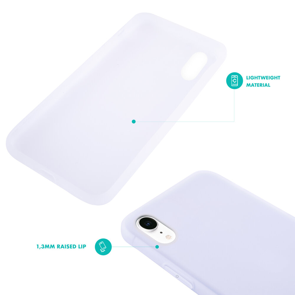 Ceezs Ceezs iPhone Xr hoesje siliconen Matte Transparant