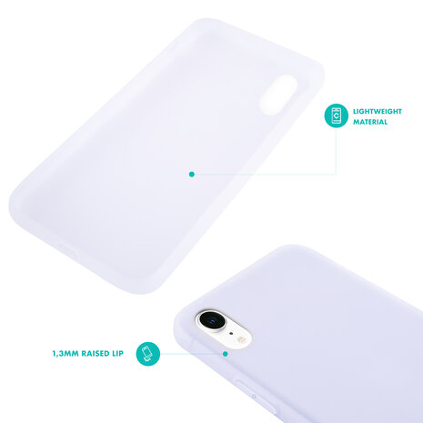 Ceezs Ceezs iPhone Xr hoesje siliconen Matte Transparant