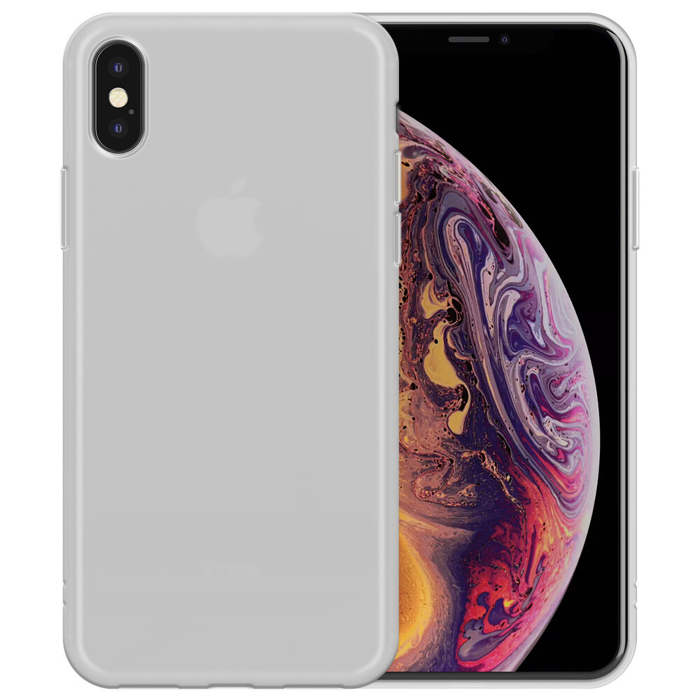 Ceezs Ceezs iPhone X hoesje siliconen / iPhone Xs hoesje siliconen (Matte Transparant)