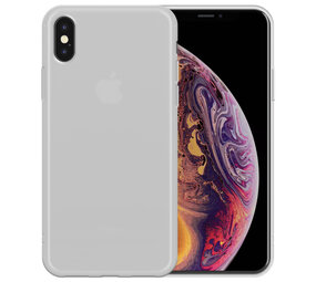 Ceezs iPhone X hoesje siliconen / iPhone Xs hoesje siliconen (Matte Transparant)