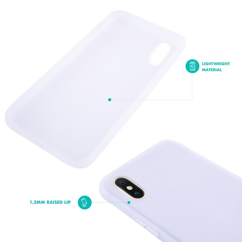 Ceezs Ceezs iPhone X hoesje siliconen / iPhone Xs hoesje siliconen (Matte Transparant)