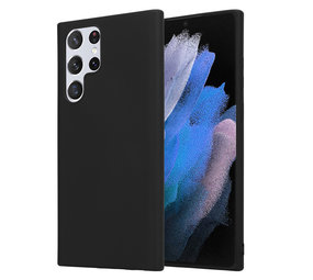 ShieldCase® Samsung Galaxy S22 Ultra silicone case (zwart)