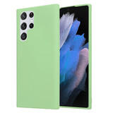 ShieldCase® Samsung Galaxy S22 Ultra silicone case (lichtgroen)