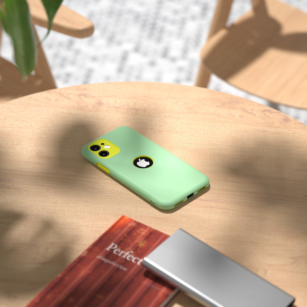 ShieldCase® ShieldCase dubbellaags siliconen hoesje iPhone Xr (lichtgroen-geel)