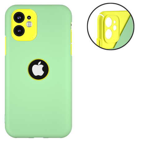ShieldCase® ShieldCase dubbellaags siliconen hoesje iPhone X / Xs (lichtgroen-geel)