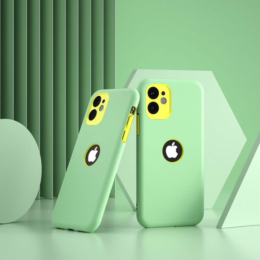 ShieldCase® ShieldCase dubbellaags siliconen hoesje iPhone X / Xs (lichtgroen-geel)