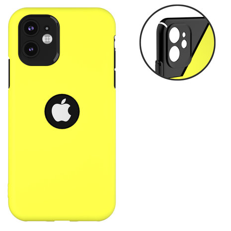 ShieldCase® ShieldCase dubbellaags siliconen hoesje iPhone Xr (geel-zwart)