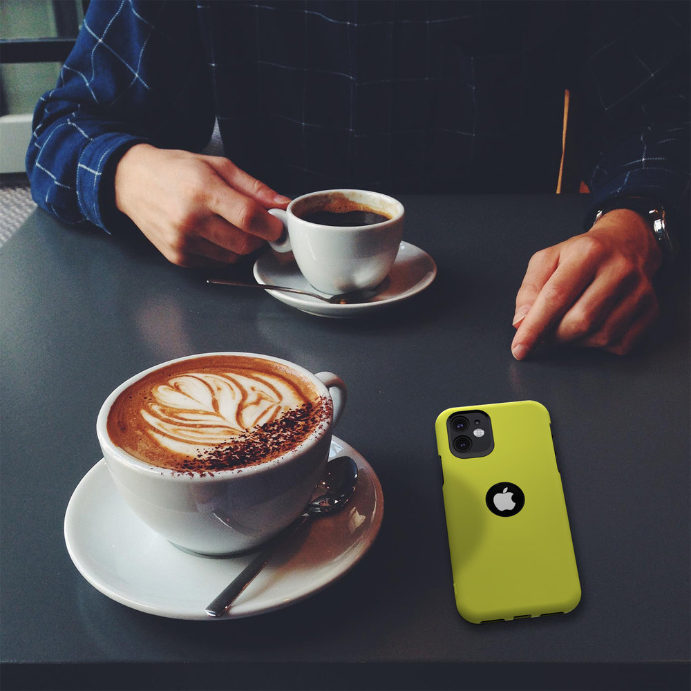 ShieldCase® ShieldCase dubbellaags siliconen hoesje iPhone X / Xs (geel-zwart)