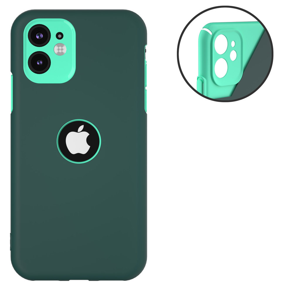 ShieldCase® ShieldCase dubbellaags siliconen hoesje iPhone Xr (groen-aqua)