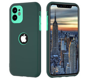 ShieldCase® Dubbellaags siliconen hoesje iPhone X / Xs (groen-aqua)
