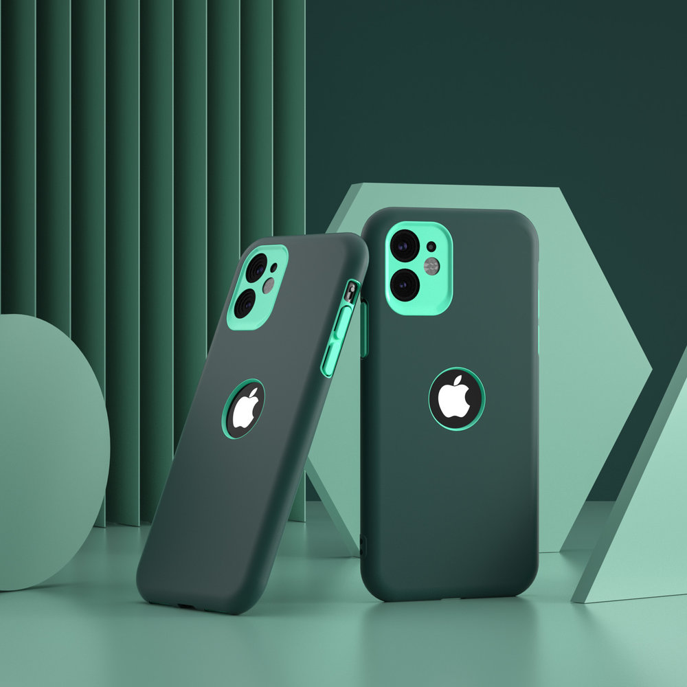 ShieldCase® ShieldCase dubbellaags siliconen hoesje iPhone X / Xs (groen-aqua)