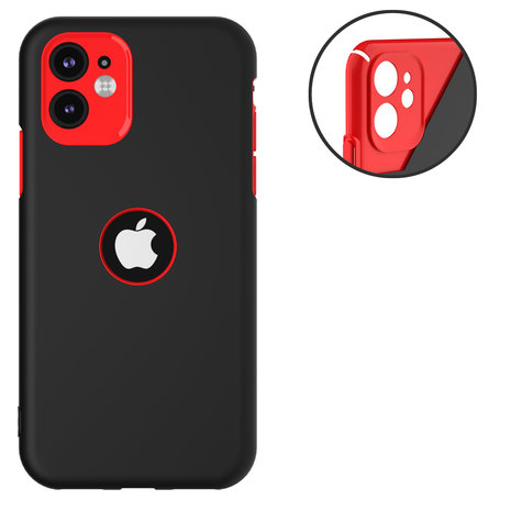 ShieldCase® ShieldCase dubbellaags siliconen hoesje iPhone Xr (zwart-rood)