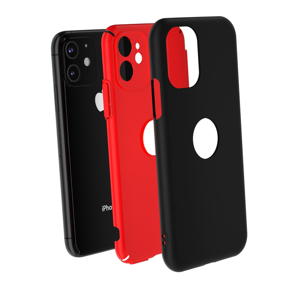 ShieldCase® ShieldCase dubbellaags siliconen hoesje iPhone X / Xs (zwart-rood)