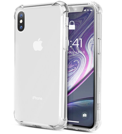 ShieldCase® Shieldcase Silicone Shock case TPU iPhone X/Xs  (transparant)
