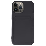 ShieldCase® iphone 13 Pro siliconen hoesje met pasjeshouder (Donkerblauw)