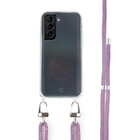 Coverzs Coverzs Transparant case met paars koord Samsung S21