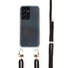 Coverzs Coverzs Transparant case met zwart koord Samsung S21 Ultra