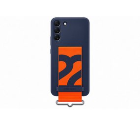 Samsung Originele Samsung Galaxy S22+ Silicone Cover met strap - navy