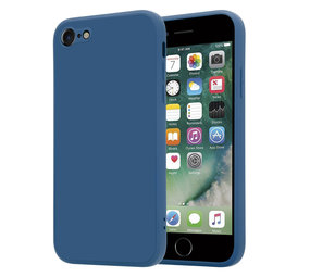 ShieldCase® iPhone SE 2022 vierkante silicone case (blauw)