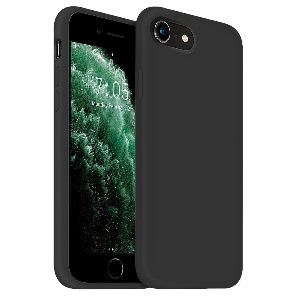 Coverzs Coverzs Luxe Liquid Silicone case iPhone SE 2022 (zwart)