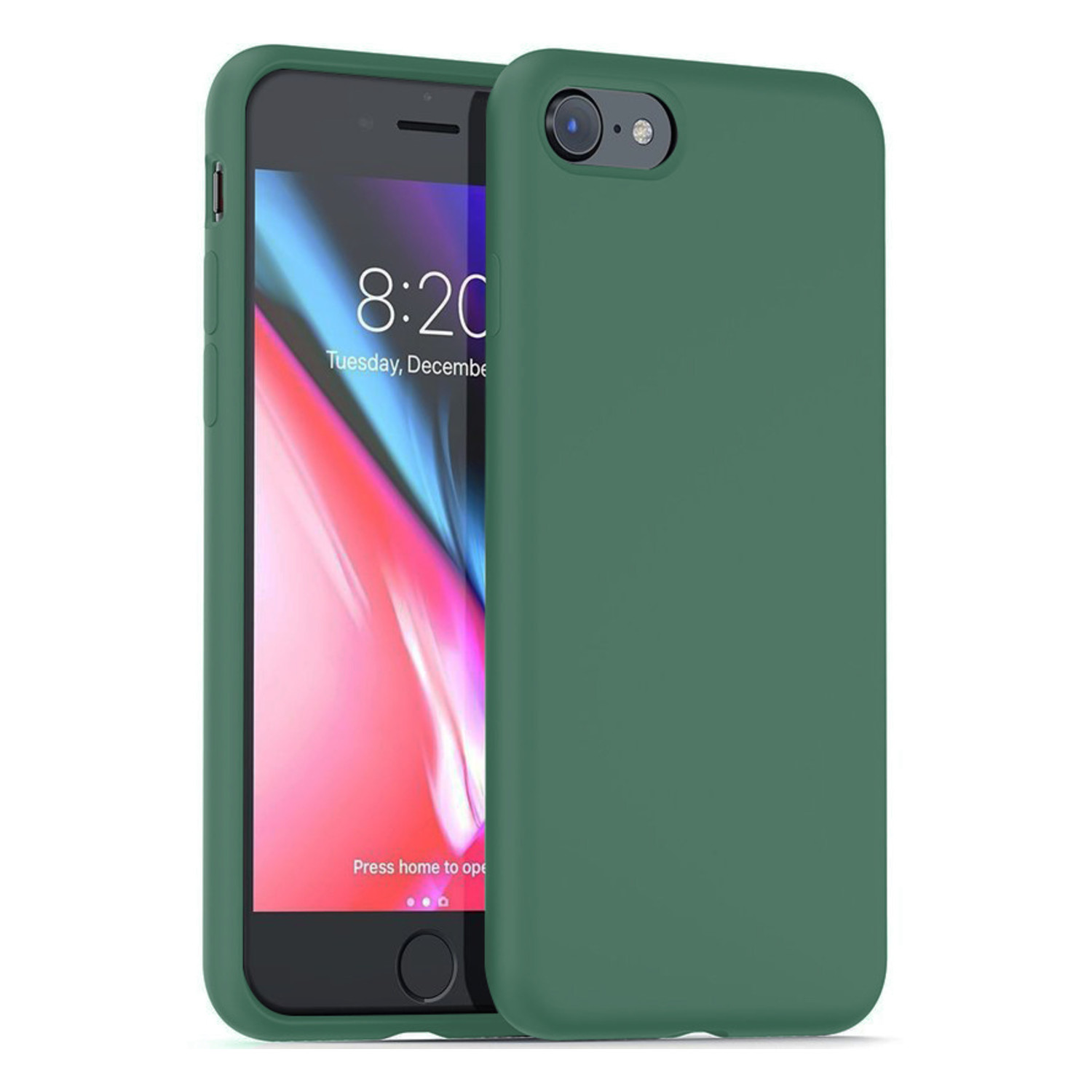 Siliconen hoesje iPhone SE 2022 (groen) Phone-Factory