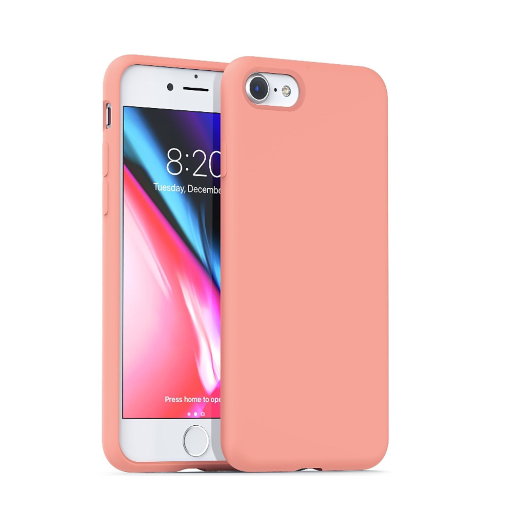 flexibel Pakket Mordrin Siliconen hoesje iPhone SE 2022 (roze) - Phone-Factory