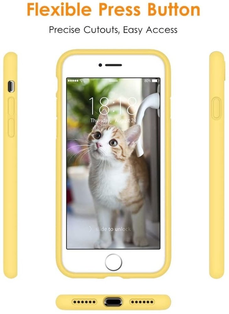 ShieldCase® Shieldcase Siliconen hoesje met camera bescherming iPhone SE 2022 (geel)