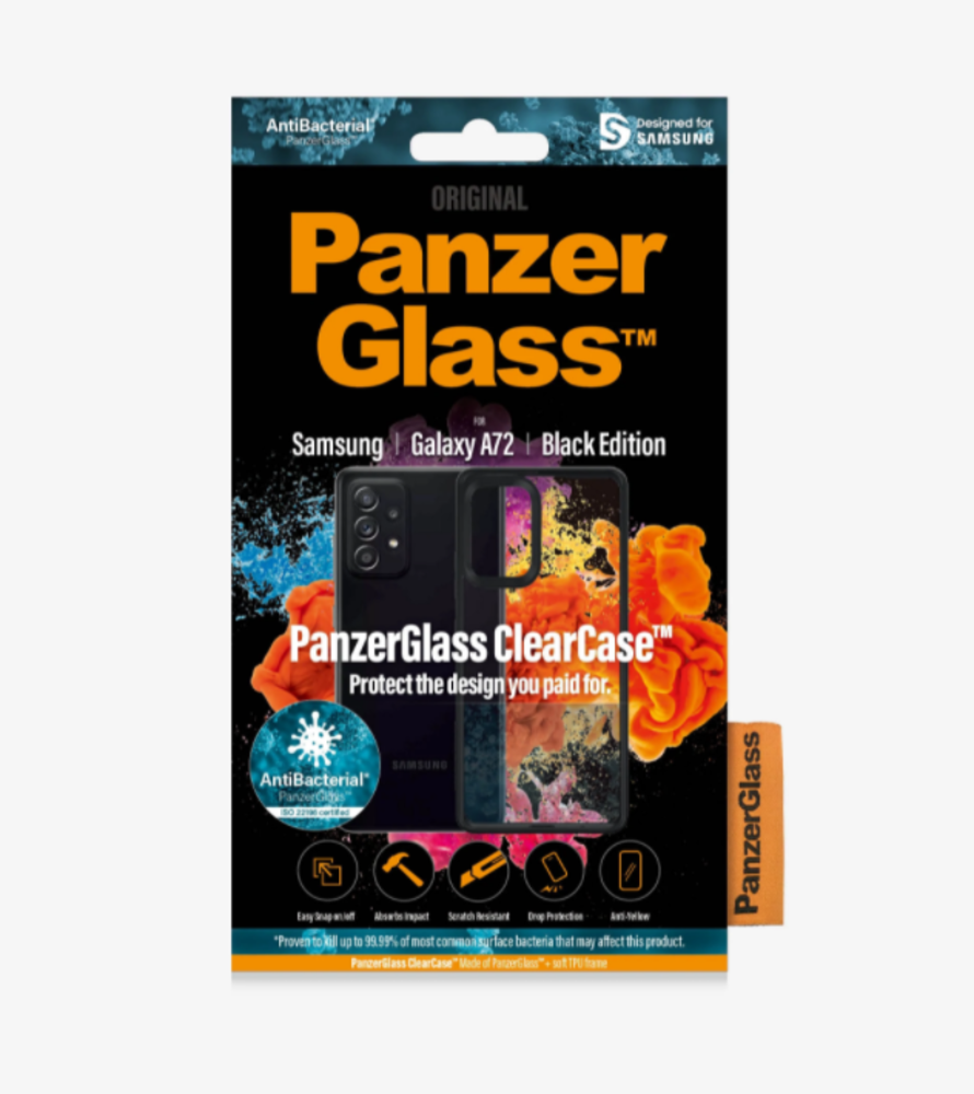 PanzerGlass PanzerGlass ClearCase Samsung Galaxy A72 - zwart PanzerGlass PanzerGlass ClearCase Samsung Galaxy A72 - zwart