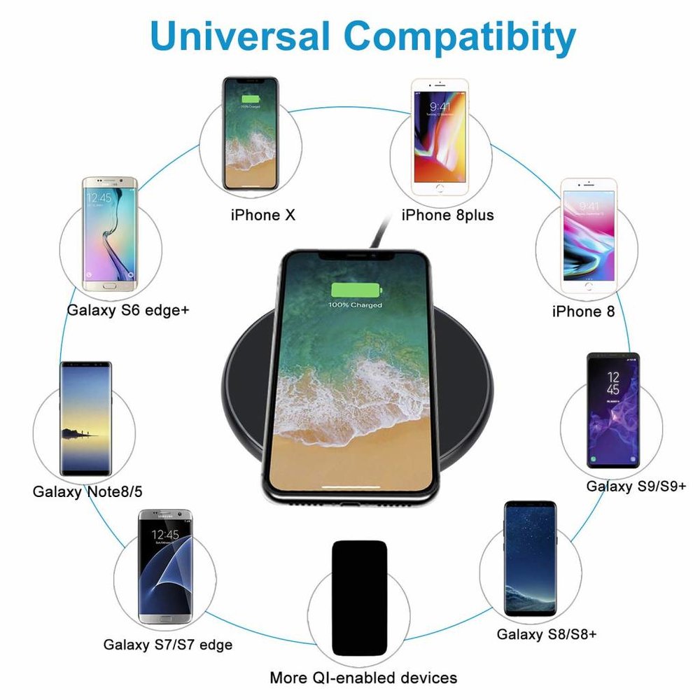 ShieldCase® Shieldcase Custom Wireless Charger - Draadloze oplader met je eigen afbeelding ShieldCase® Shieldcase Custom Wireless Charger - Draadloze oplader met je eigen afbeelding