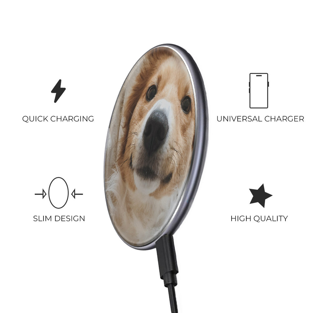ShieldCase® Shieldcase Custom Wireless Charger - Draadloze oplader met je eigen afbeelding ShieldCase® Shieldcase Custom Wireless Charger - Draadloze oplader met je eigen afbeelding