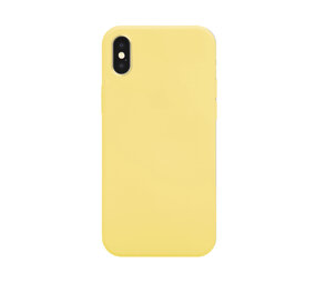 Coverzs Pastel siliconen hoesje iPhone Xs Max (geel)