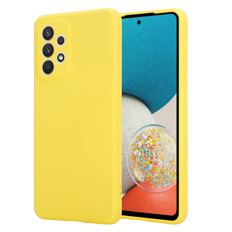 ShieldCase® Shieldcase Samsung Galaxy A53 siliconen hoesje (Geel)