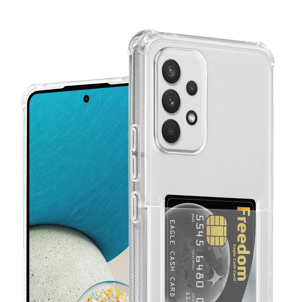 ShieldCase® Shieldcase Samsung Galaxy A53 shock met pashouder case (transparant) ShieldCase® Shieldcase Samsung Galaxy A53 shock met pashouder case (transparant)