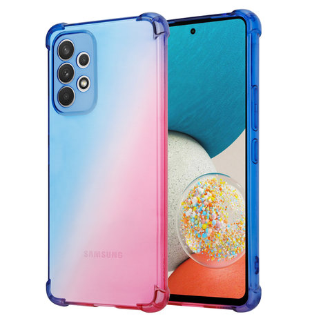 ShieldCase® Shieldcase Samsung Galaxy A53 Gradient shock case (Blauw/roze) ShieldCase® Shieldcase Samsung Galaxy A53 Gradient shock case (Blauw/roze)