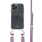 Coverzs Coverzs Transparant case met paars koord iPhone 13 Pro