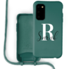 Coverzs Coverzs Silicone case met koord Samsung Galaxy S20 FE (Donkergroen) - Initial + Name Coverzs Coverzs Silicone case met koord Samsung Galaxy S20 FE (Donkergroen) - Initial + Name