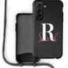 Coverzs Coverzs Silicone case met koord Samsung Galaxy S21 Plus (Zwart) - Initial + Name Coverzs Coverzs Silicone case met koord Samsung Galaxy S21 Plus (Zwart) - Initial + Name