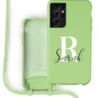 Coverzs Coverzs Silicone case met koord Samsung Galaxy S21 Plus (Lichtgroen) - Initial + Name Coverzs Coverzs Silicone case met koord Samsung Galaxy S21 Plus (Lichtgroen) - Initial + Name