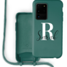 Coverzs Coverzs Silicone case met koord Samsung Galaxy S20 Ultra (Donkergroen) - Initial + Name Coverzs Coverzs Silicone case met koord Samsung Galaxy S20 Ultra (Donkergroen) - Initial + Name