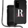 Coverzs Coverzs Silicone case met koord Samsung Galaxy S20 Plus (Zwart) - Initial + Name Coverzs Coverzs Silicone case met koord Samsung Galaxy S20 Plus (Zwart) - Initial + Name
