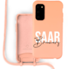 Coverzs Coverzs Silicone case met koord Samsung Galaxy S20 FE (Oranje) - Name + Name Coverzs Coverzs Silicone case met koord Samsung Galaxy S20 FE (Oranje) - Name + Name