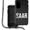 Coverzs Coverzs Silicone case met koord Samsung Galaxy S20 (Zwart) - Name + Name Coverzs Coverzs Silicone case met koord Samsung Galaxy S20 (Zwart) - Name + Name